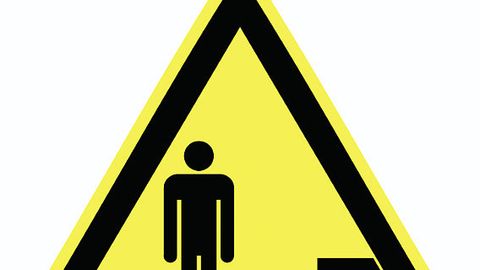 Warnschild, fahrerlose Farhzeuge, Projekt SaLsA