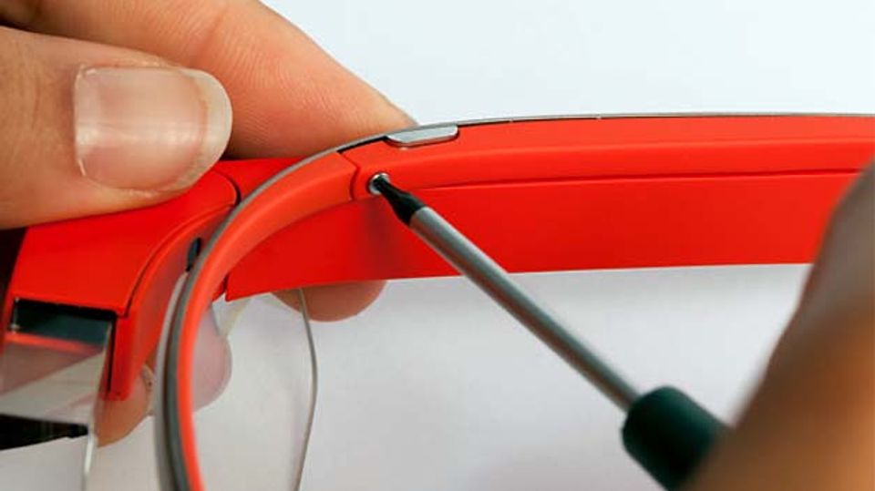 Hardware in Google's 'Glass' data glasses Hardware in Google's 'Glass' data glasses