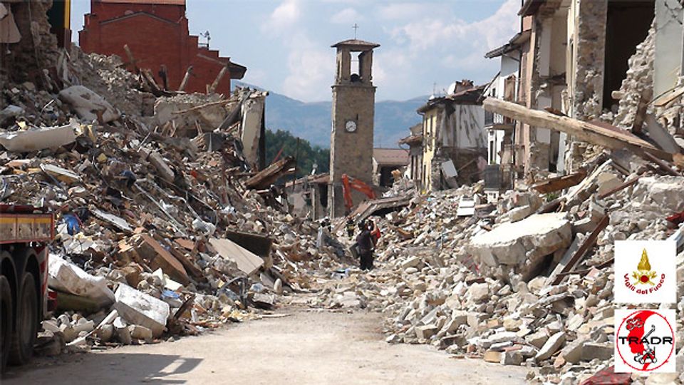 Details on the use of robots in Amatrice
