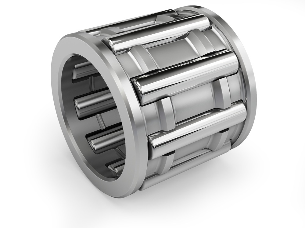 Replica of the first cage-guided needle roller bearing from Schaeffler