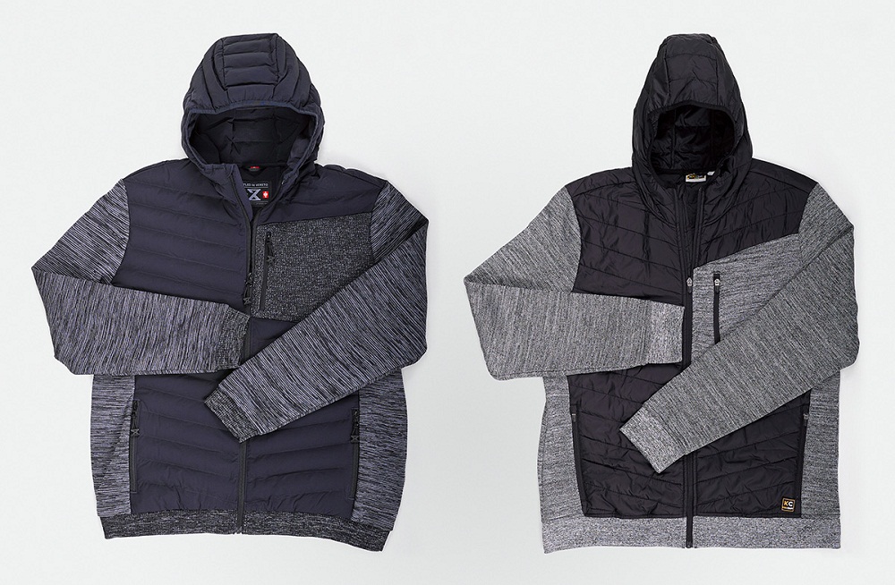 Hybrid hooded cardigan "e.s.motion ten"