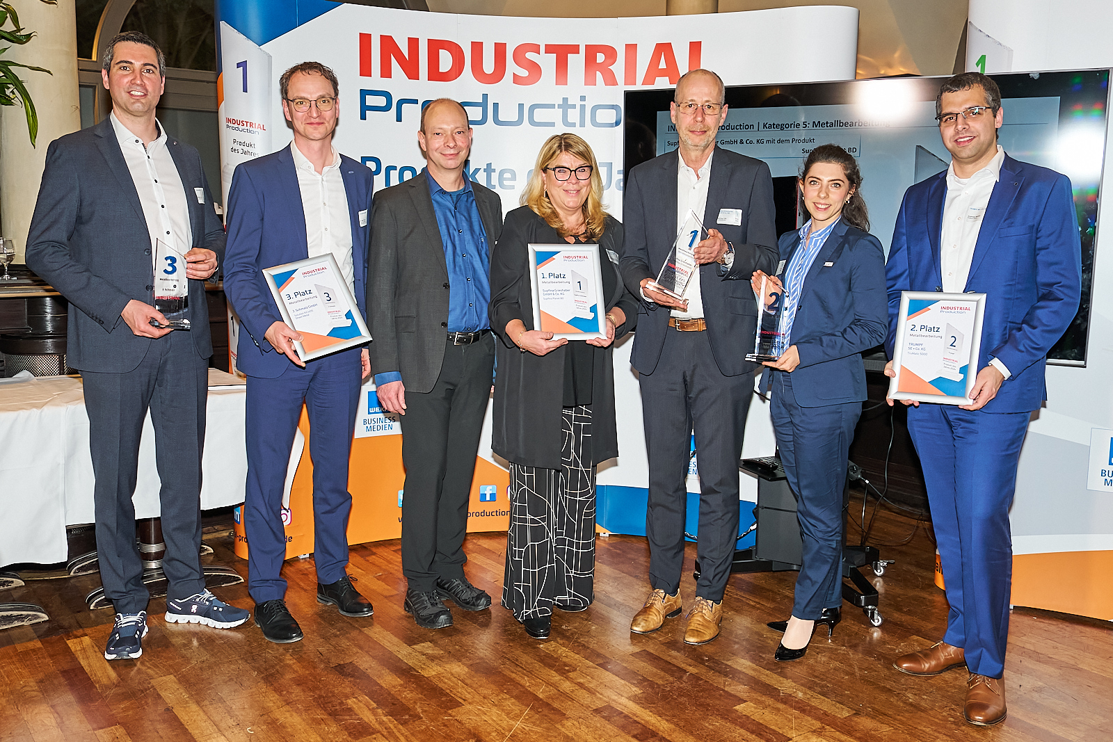 The winners of the final metalworking category.