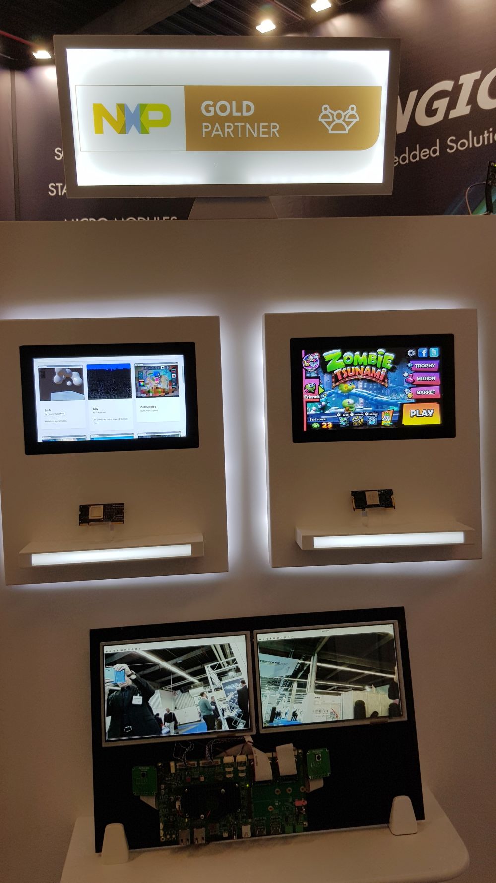Embedded boards in the application.