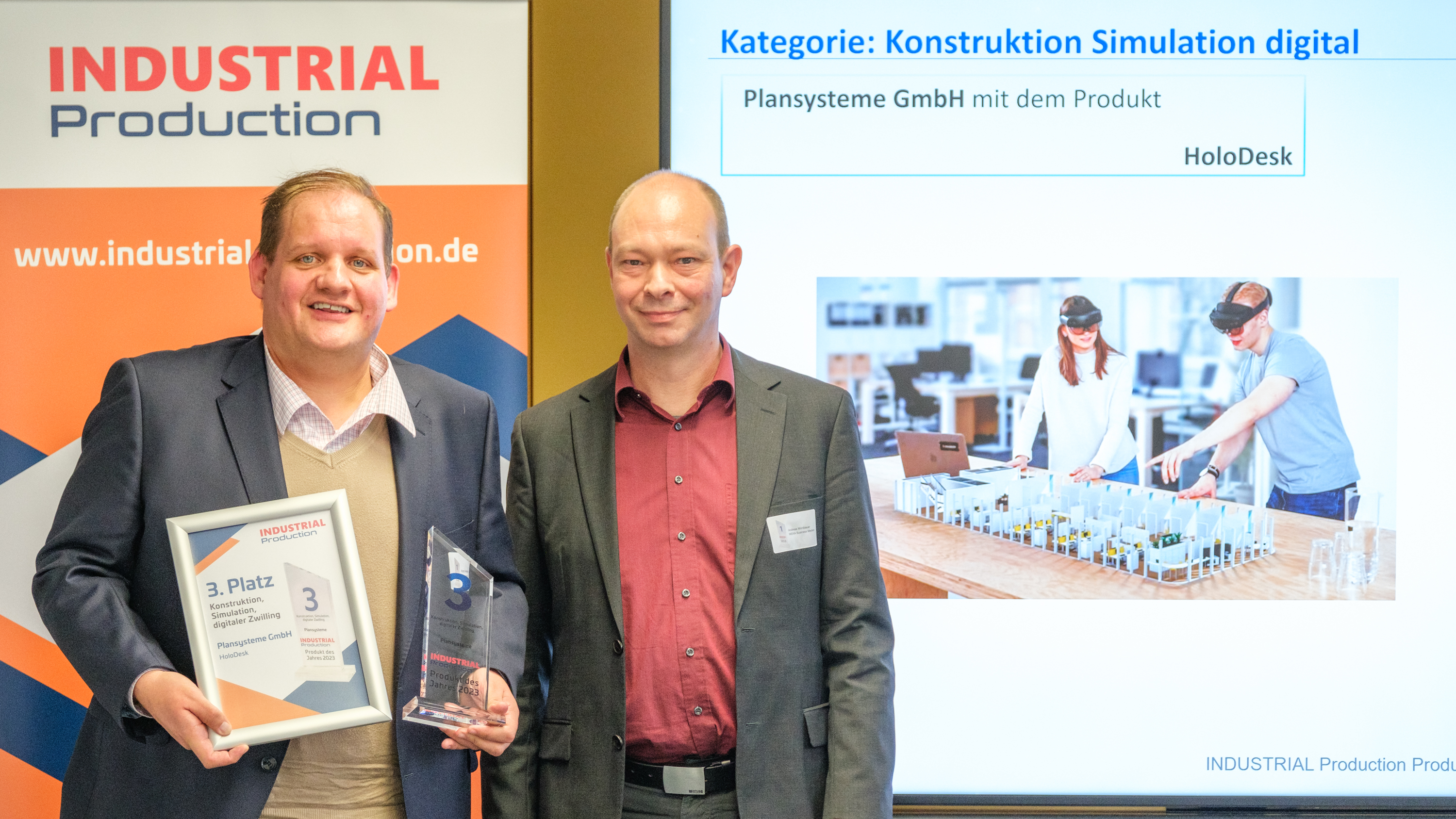 Horst Herrmann accepted the award. 
