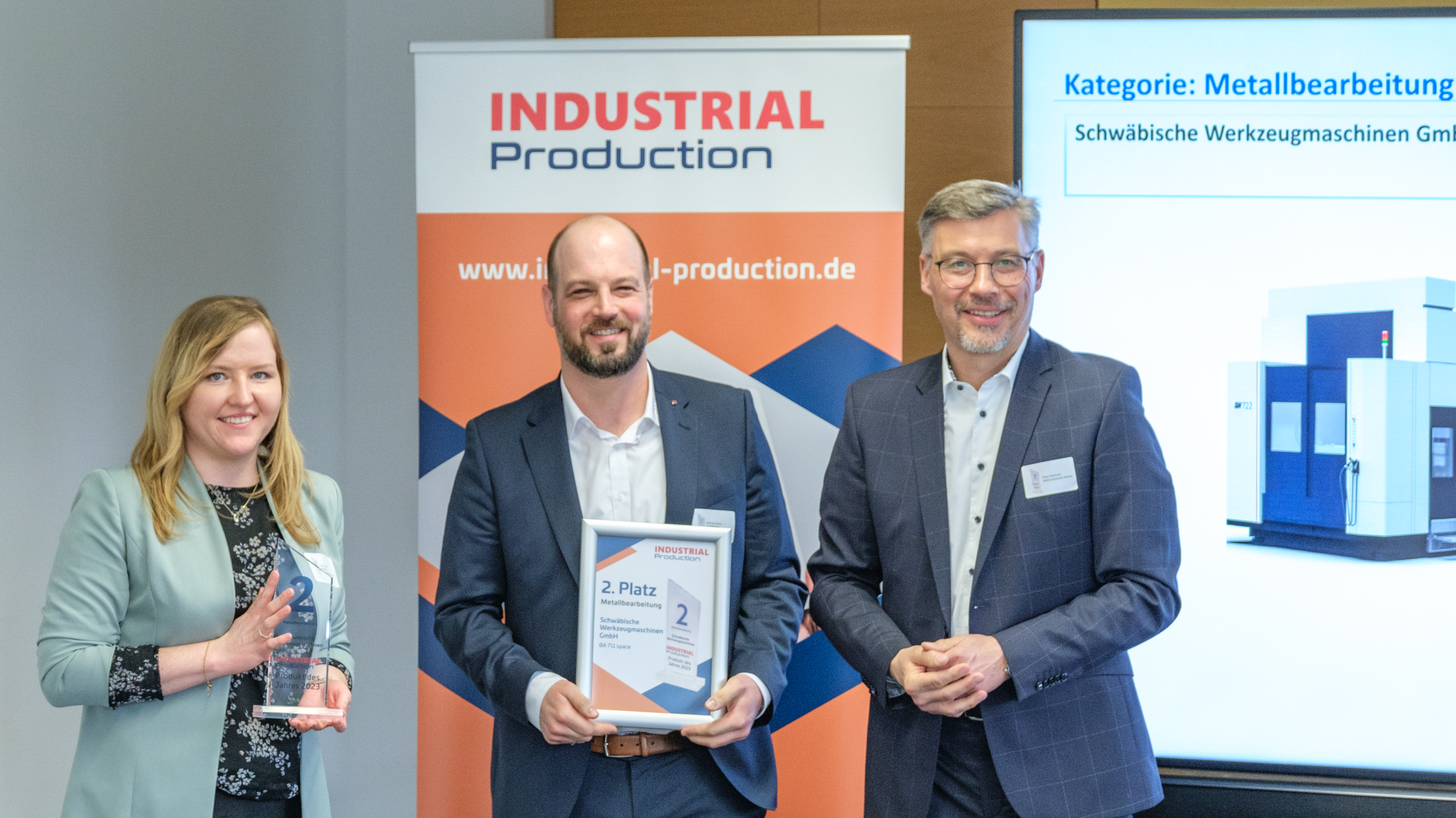 Sandra Hütter and Matthias Dreher from Schwäbische Werkzeugmaschinen took second place. 