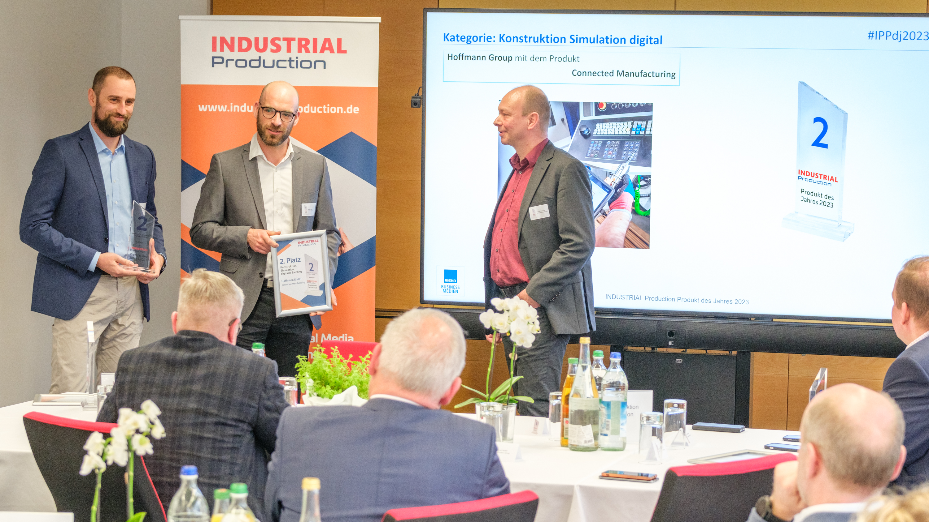 The prize was accepted by Nicolas Frank and Marcel Müller. 
