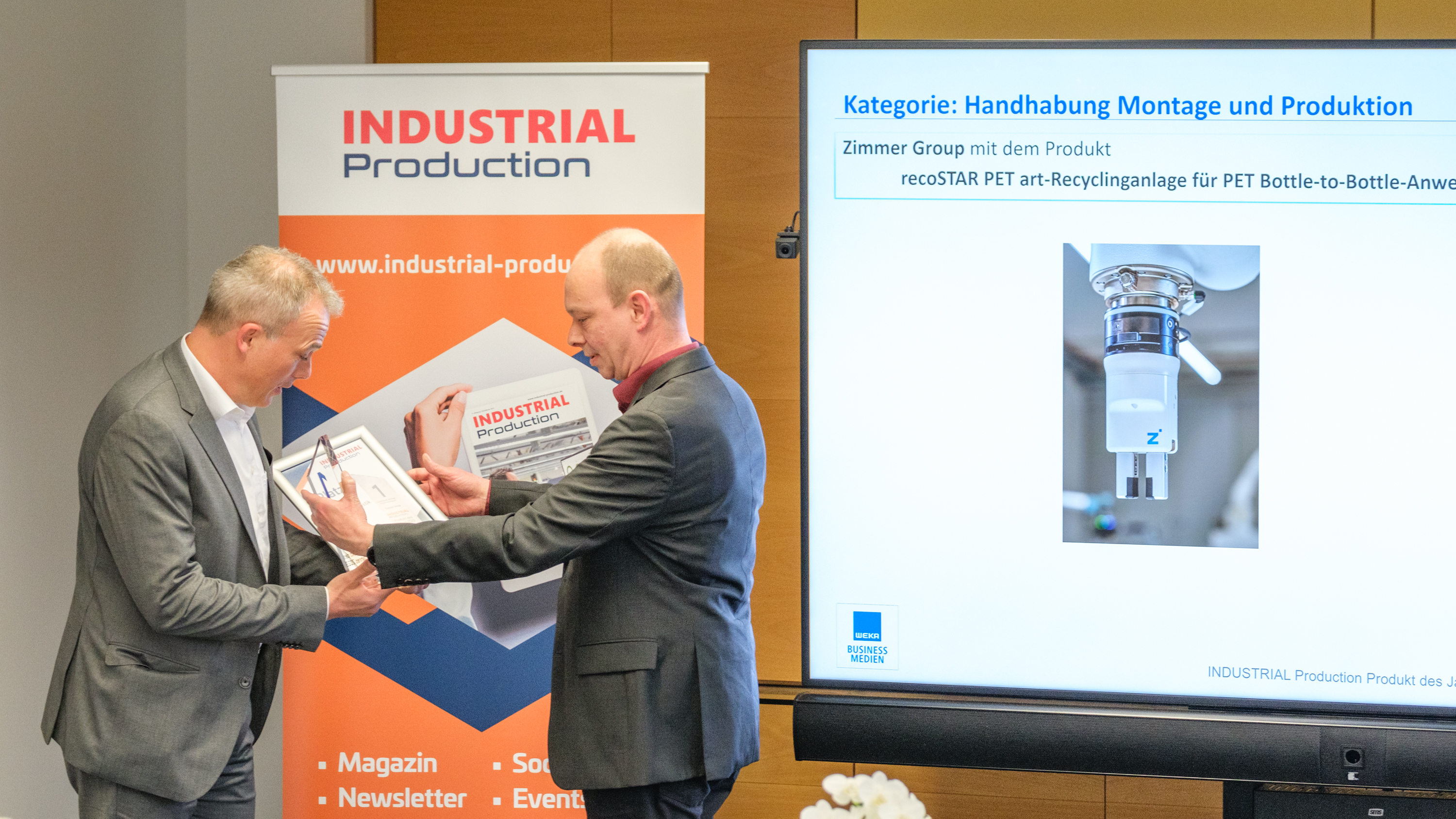 The Zimmer Group won first place in the "Handling, assembly and production logistics" category with the MATCH end-of-arm ecosystem. The Zimmer Group won first place in the "Handling, assembly and production logistics" category with the MATCH end-of-arm ecosystem.