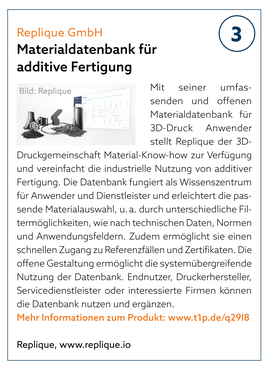 Replique GmbH | Materialdatenbank für additive Fertigung Replique GmbH | Materialdatenbank für additive Fertigung