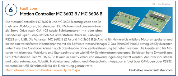 6: Faulhaber | Motion Controller MC 3602 B / MC 3606 B 6: Faulhaber | Motion Controller MC 3602 B / MC 3606 B