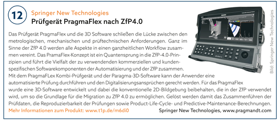 12: Springer New Technologies | Prüfgerät PragmaFlex nach ZfP4.0 12: Springer New Technologies | Prüfgerät PragmaFlex nach ZfP4.0