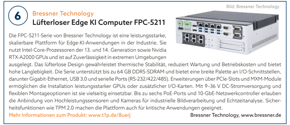 6: BRESSNER Technology | Lüfterloser Edge-KI-Computer FPC-5211 6: BRESSNER Technology | Lüfterloser Edge-KI-Computer FPC-5211