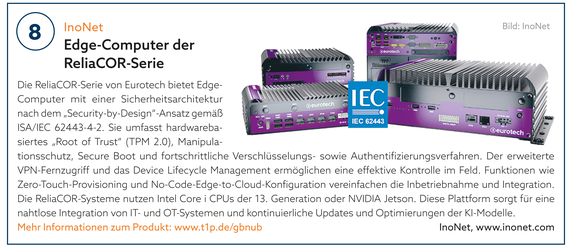 8: InoNet Computer | Edge-Computer ReliaCOR von Eurotech 8: InoNet Computer | Edge-Computer ReliaCOR von Eurotech