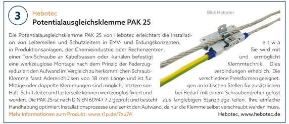 3: HEBOTEC | Potentialausgleichsklemme PAK 25 3: HEBOTEC | Potentialausgleichsklemme PAK 25