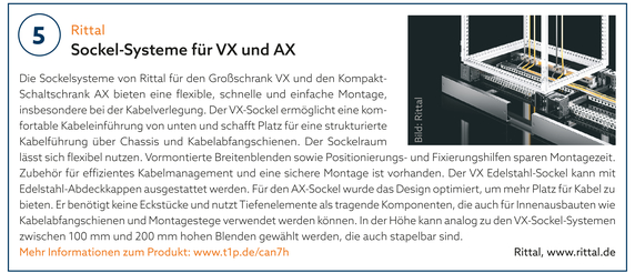 5: Rittal | Sockel-Systeme für die Schaltschränke VX und AX 5: Rittal | Sockel-Systeme für die Schaltschränke VX und AX
