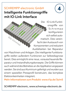 SCHREMPP electronic GmbH | Intelligente Funktionsgriffe mit IO-Link Interface SCHREMPP electronic GmbH | Intelligente Funktionsgriffe mit IO-Link Interface