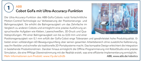 1: ABB Division Robotics | Kollaborativer Roboter GoFa mit Ultra-Accuracy-Funktion 1: ABB Division Robotics | Kollaborativer Roboter GoFa mit Ultra-Accuracy-Funktion