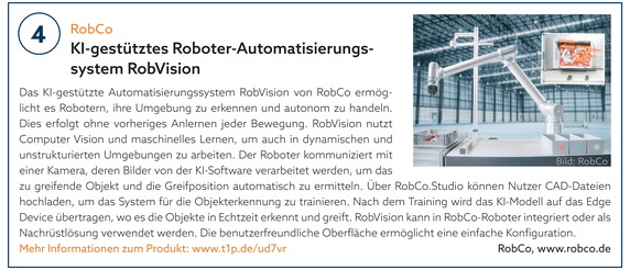 4: RobCo | Roboter-Automatisierungssystem RobVision 4: RobCo | Roboter-Automatisierungssystem RobVision