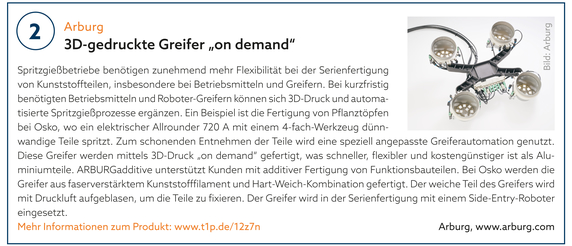2: ARBURG | 3D-gedruckten Greifer „on demand“ 2: ARBURG | 3D-gedruckten Greifer „on demand“