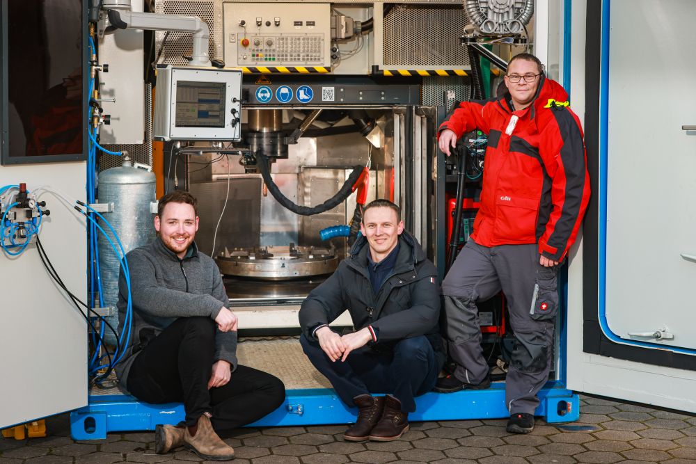 Gruppenbild Bionic Production Axel Sauter, Paul Jahn, Stefan Burger