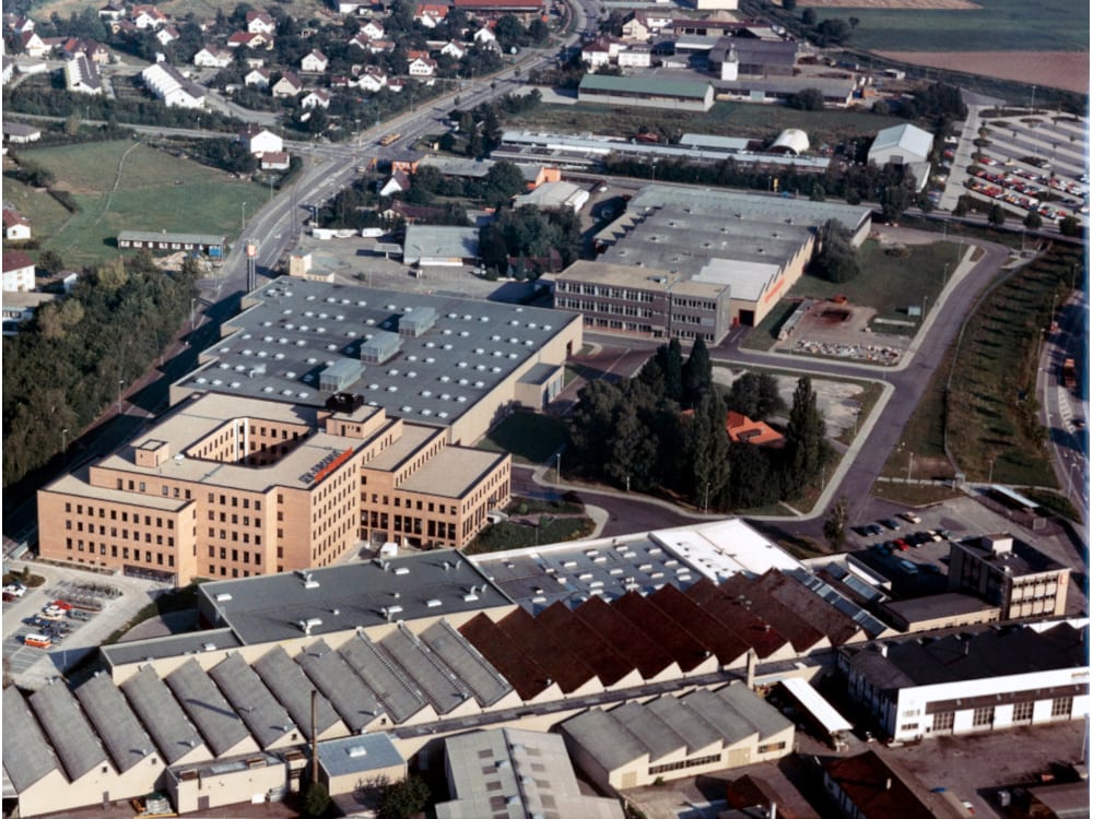 The factory premises in Bruchsal at the beginning of the 1980s