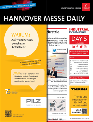 HANNOVER MESSE DAILY | E-Paper on Day 5 HANNOVER MESSE DAILY | E-Paper on Day 5