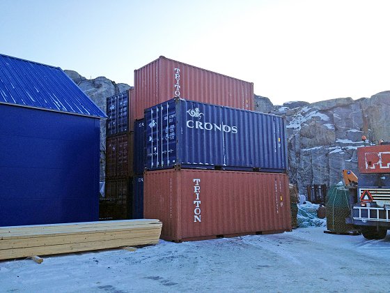 fertig gestauten Container fertig gestauten Container