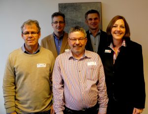 Team des DBV/GÜB-Gebietsbüros in Bochum Mario Müller, Dr. Denis Kiltz, Gerd Kops, Sebastian Filusch, Bettina Heuser. (Abb.: DBV/GÜB)