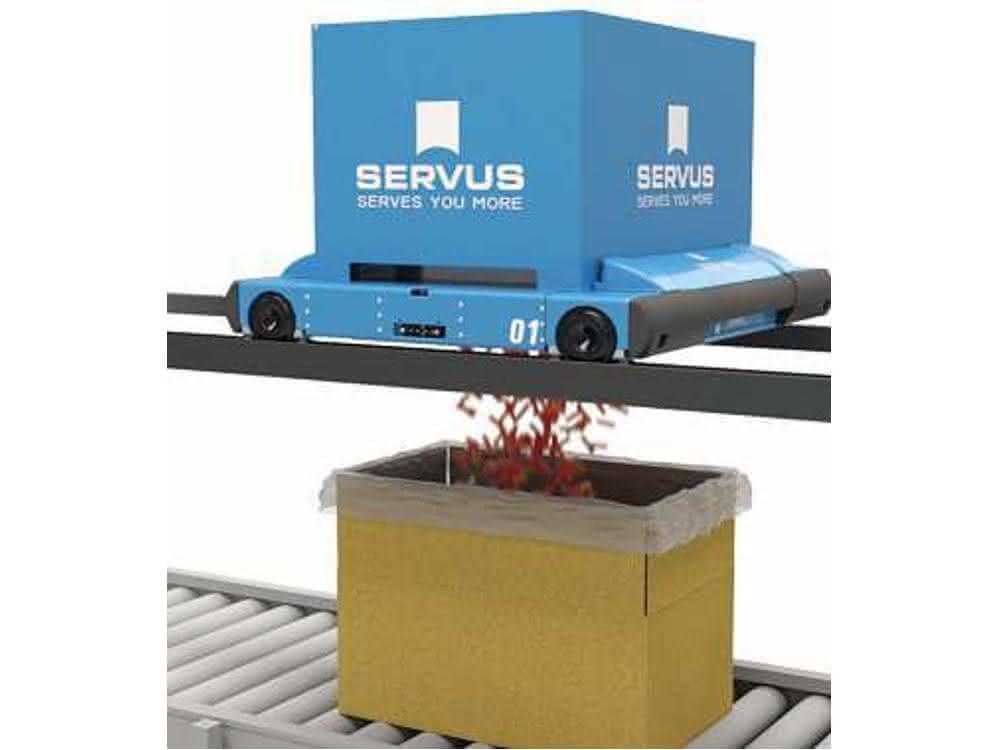 Förder- & Hebetechnik: Servus Intralogistics: Innovativer Trichter-Aufsatz ermöglicht neue Lösungen