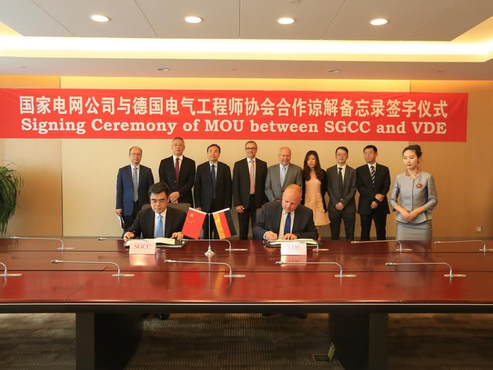 Zusammenarbeit von State Grid China und dem VDE Zusammenarbeit von State Grid China und dem VDE