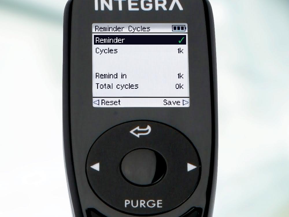 Eingebaute Kalibriererinnerung bei elektronischer Integra-Pipette
