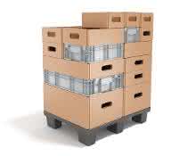 Small load carriers made of corrugated cardboard