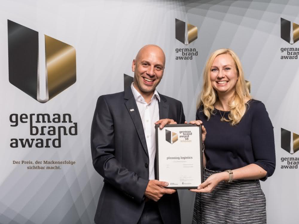 Storage- and racking systems: pfenning logistics is delighted to receive the German Brand Award