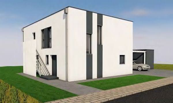 Passivhaus im puristischen Bauhausstil