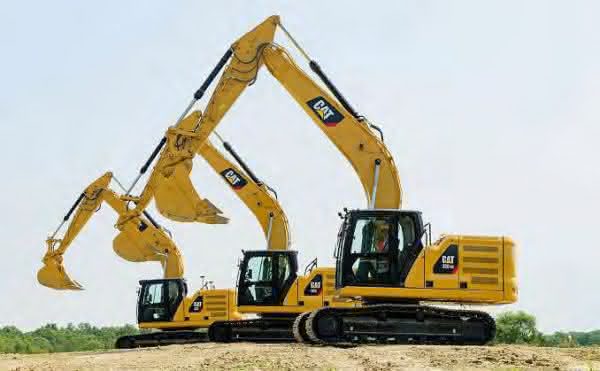 Bagger-Trio von Caterpillar