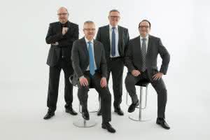 Der neue Vorstand der Sto SE & Co. KGaA: Michael Keller, Rainer Hüttenberger, Gert Stotmeister, Rolf Wöhrle (v.l.). (Abb.: Sto)