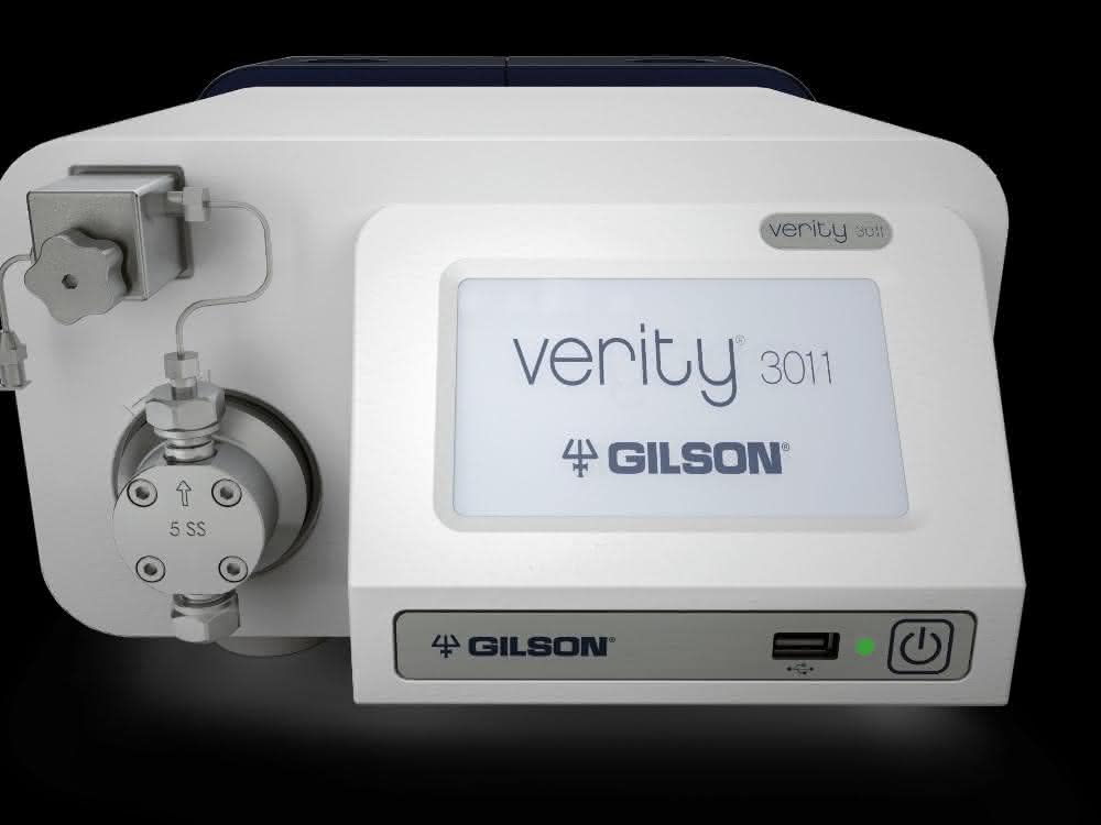 Die isokratische Pumpe Verity® 3011 von Gilson unterstützt die Aufreinigung von Proben. Die isokratische Pumpe Verity® 3011 von Gilson unterstützt die Aufreinigung von Proben.