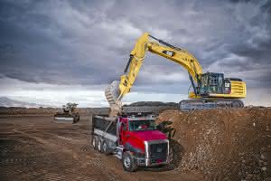Noch sparsamer mit aktuellem Stufe IV-Motor: Der neue Hybridbagger 336F XE von Caterpillar. (Abb.: Caterpillar/Zeppelin)