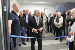 Dr. H. Werner Utz eröffnet das Schulungszentrum in Ulm. (Abb.: Uzin Utz) 