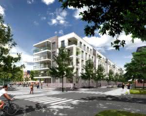 Artikelsuche: Züblin: Neuprojekte Auf dem Gelände des Mainzer Zollhafens entsteht das Wohn- und Gewerbequartier „Rheinpromenade Dock 1“. (Abb.: LBBW Immobilien)