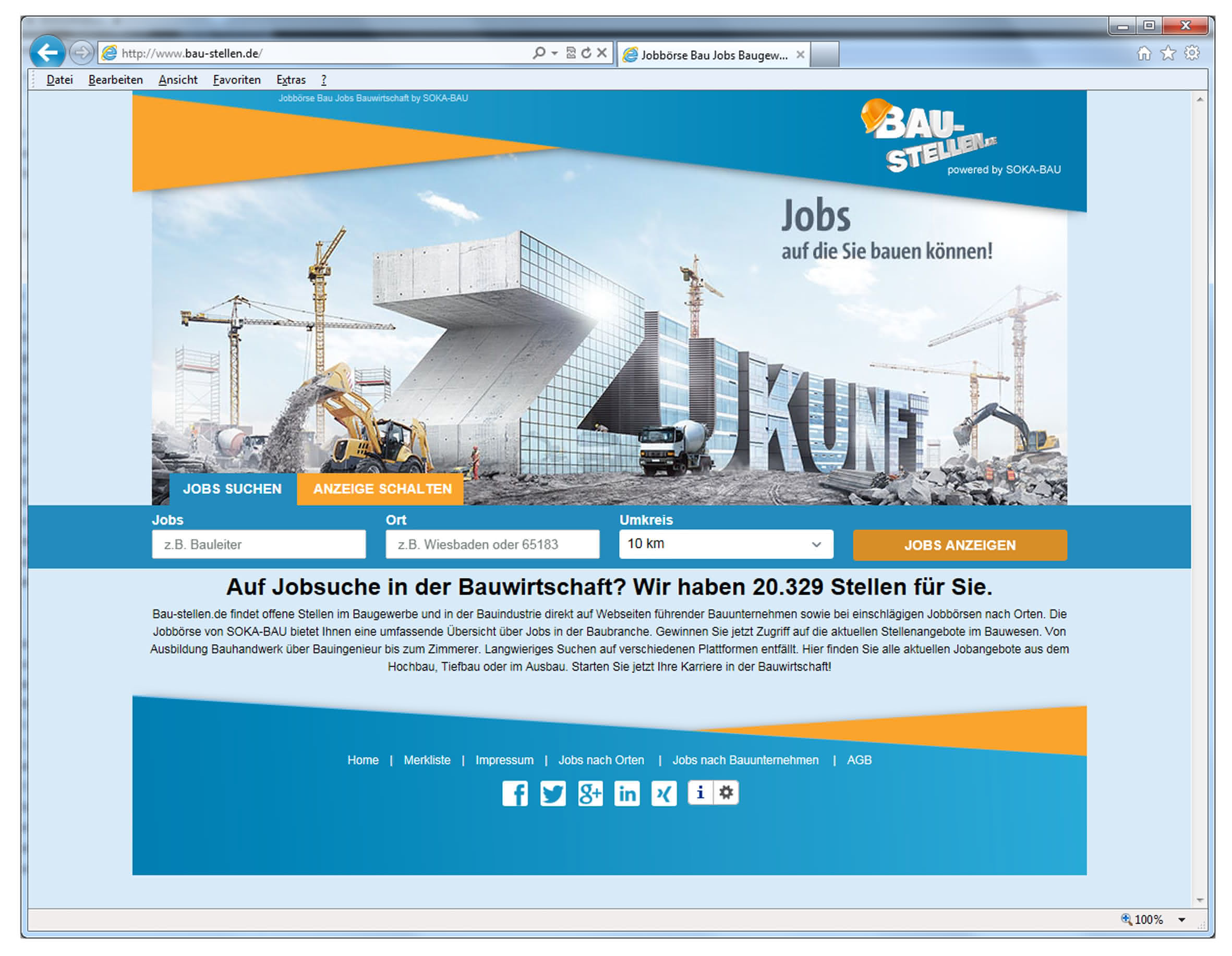 Start frei für www.bau-stellen.de. (Abb.: SOKA-BAU)