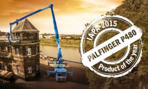 Bagger und Radlader: Palfinger: Hubarbeitsbühne P480 als "Produkt des Jahres" ausgezeichnet palfinger