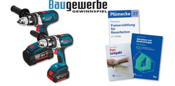 Artikelsuche: Baugewerbe-Gewinnspiel: Jetzt noch bis Freitag mitmachen