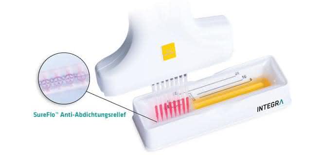 Verlustarmes Liquidhandling: Unterteiltes Reagenzreservoir mit kleinstem Totvolumen Unterteiltes 25 ml-Reagenzreservoir von Integra