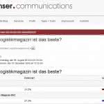 Personen: Umfrage: Welches ist das beste Logistik-Magazin?
