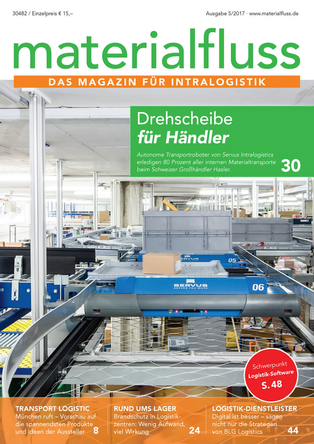 Inhaltsverzeichnisse materialfluss PRINT: Materialfluss – Ausgabe 05/2017 Materialfluss Titelseite Ausgabe 05/2017