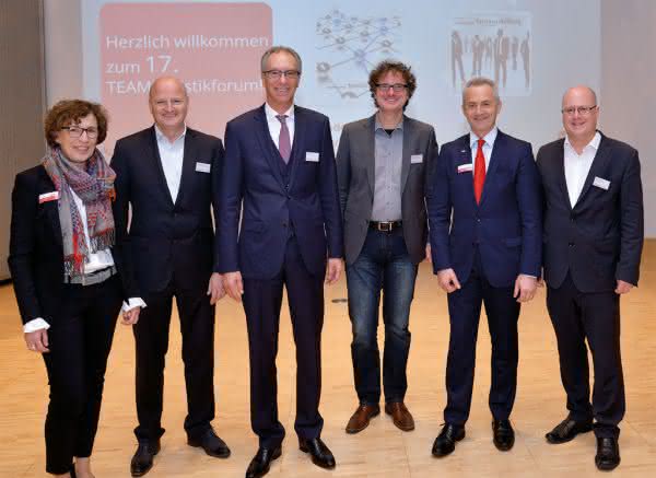 Topmeldungen: Besucherrekord: 400 Teilnehmer informierten sich auf dem 17. TEAM Logistikforum Die Referenten des Vormittagprogramms