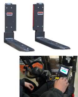 Stapler & Komponenten: RAVAS zeigt Gewichtsintegration auf Gabelstaplern iFork-Touch-and-indicator