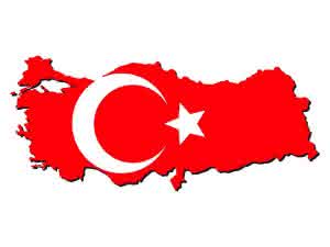 Turkey map flag