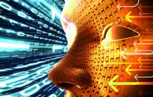 concepto de tecnologia con codigo binario