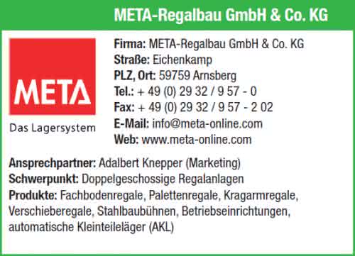 Lager- und Regalsysteme: META-Regalbau GmbH & Co. KG KP-Meta